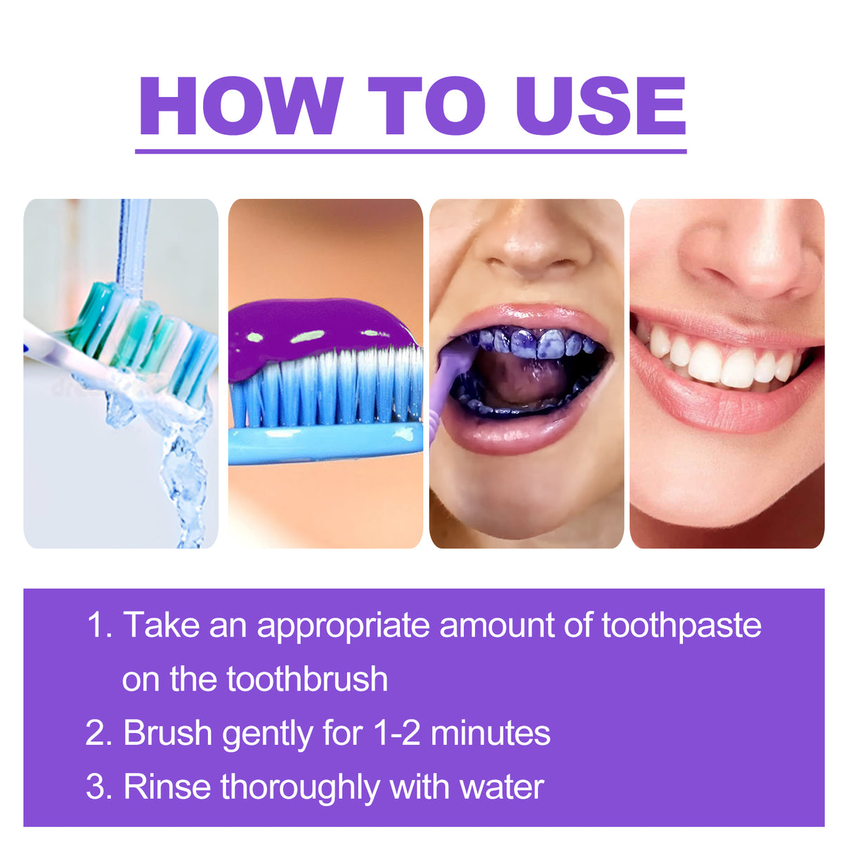 V34 Purple Toothpaste, Repair Teeth Mouth Clean Breath Fresh White Toothpaste - V.I.P Digital Presence