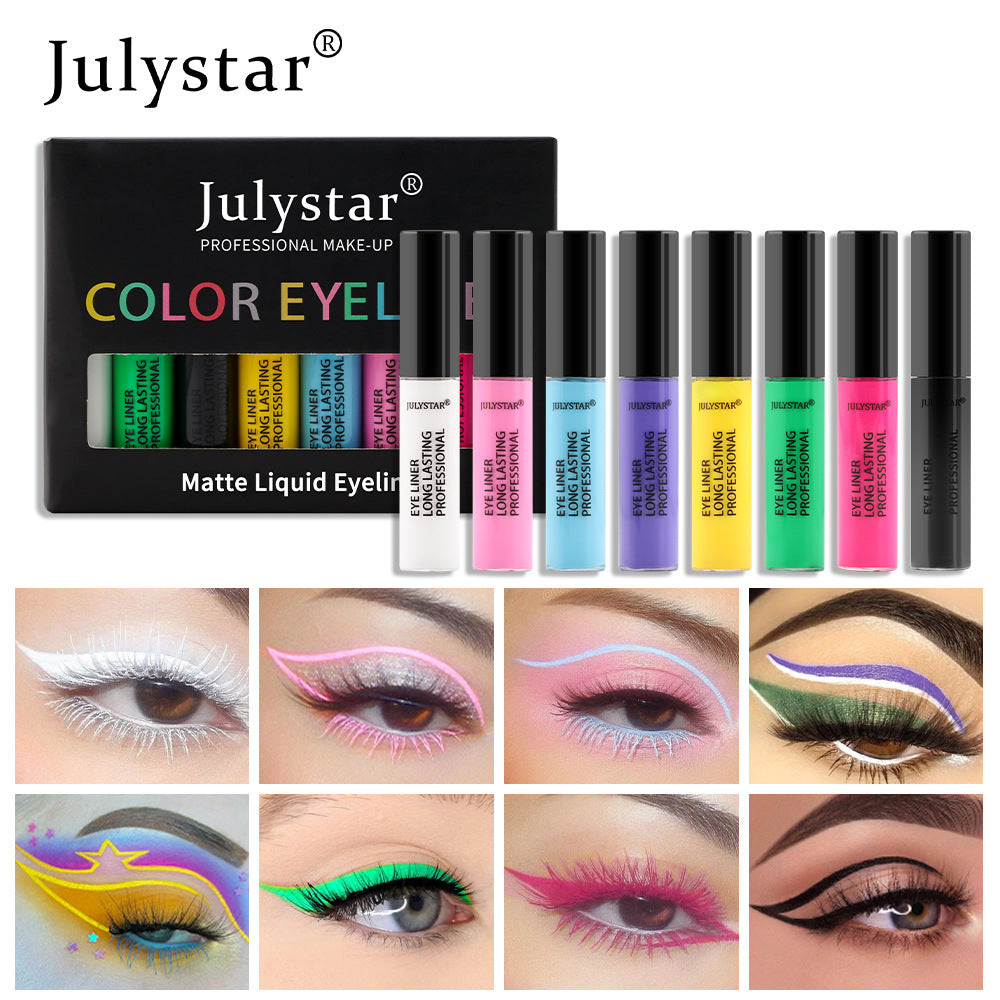 Colorful Stain Free Liquid Eyeliner Set Waterproof Oil Proof Eyeliner Liquid Pen White Eyeliner - V.I.P Digital Presence