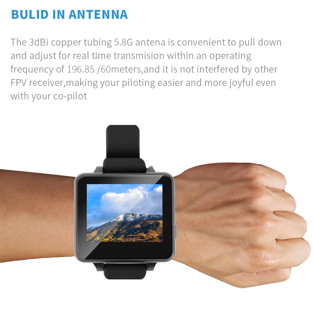 BOSCAM BOS200RC Upgrade 200RC FPV Watch 5.8GHz 40CH HD 960*240 2 TFT Monitor Wireless Receiver for DIY RC Camera Quadcopter - V.I.P Digital Presence