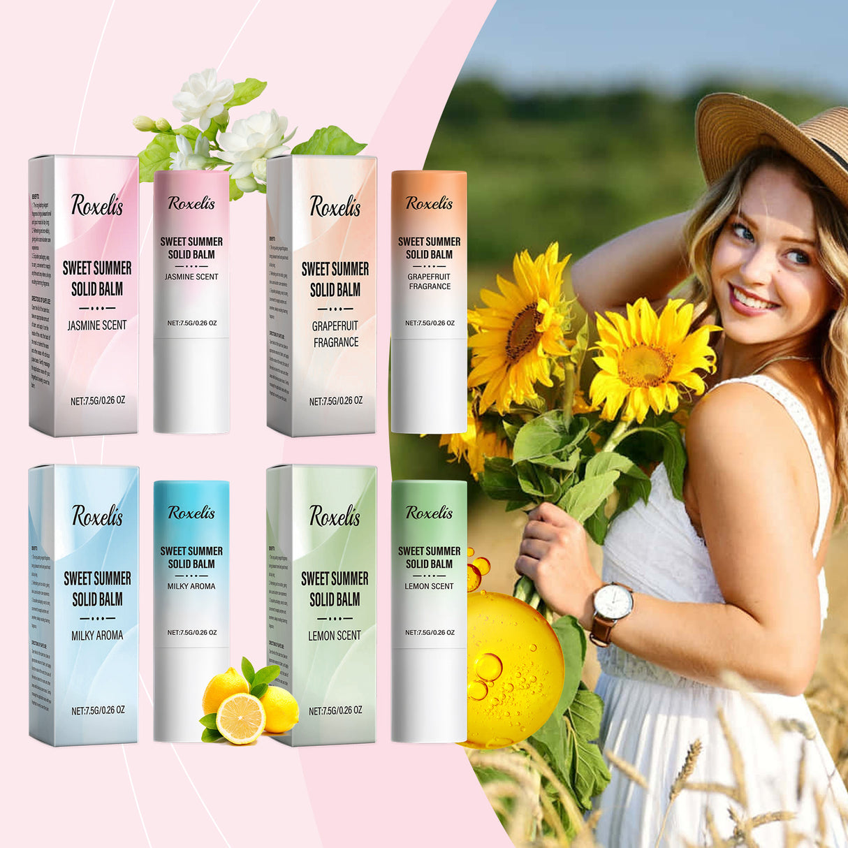 Sweet Summer Solid Balm Series Fresh And Elegant Portable Care Solid Balm With Fragrance And Charm - V.I.P Digital Presence