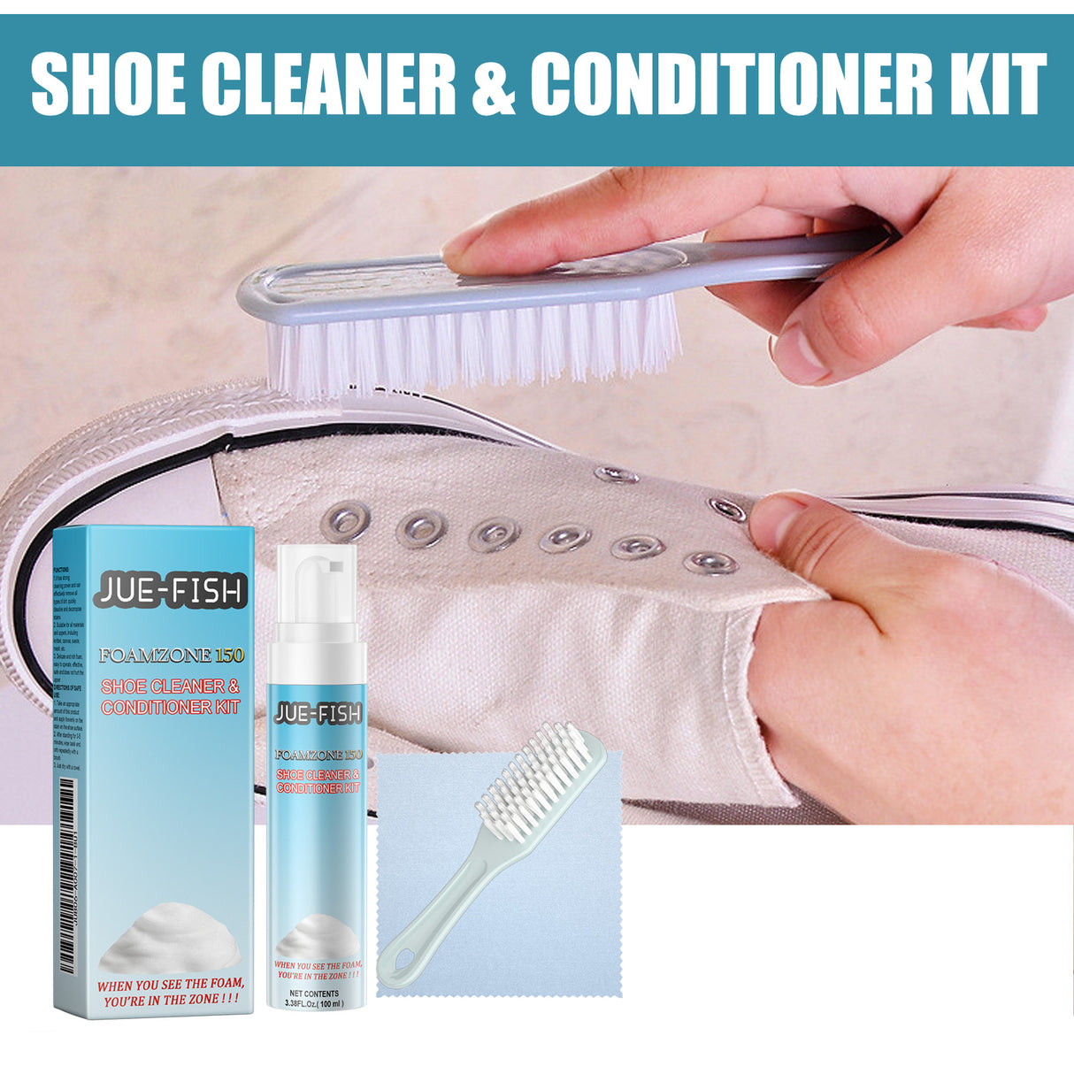 Shoe Cleaning Care Set Small White Shoes Yellow Edge Stain Cleaning White Portable Whitening Agent - V.I.P Digital Presence