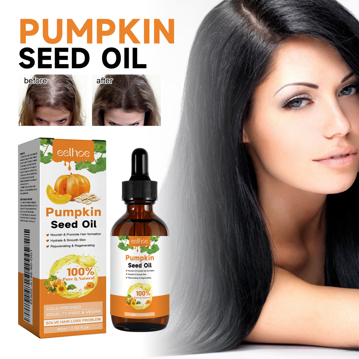 Pumpkin Seed Oil Moisturizes And Repair Hair Root, Firming Hair, Smoothing And Strengthening Hair Care Essential Oil - V.I.P Digital Presence
