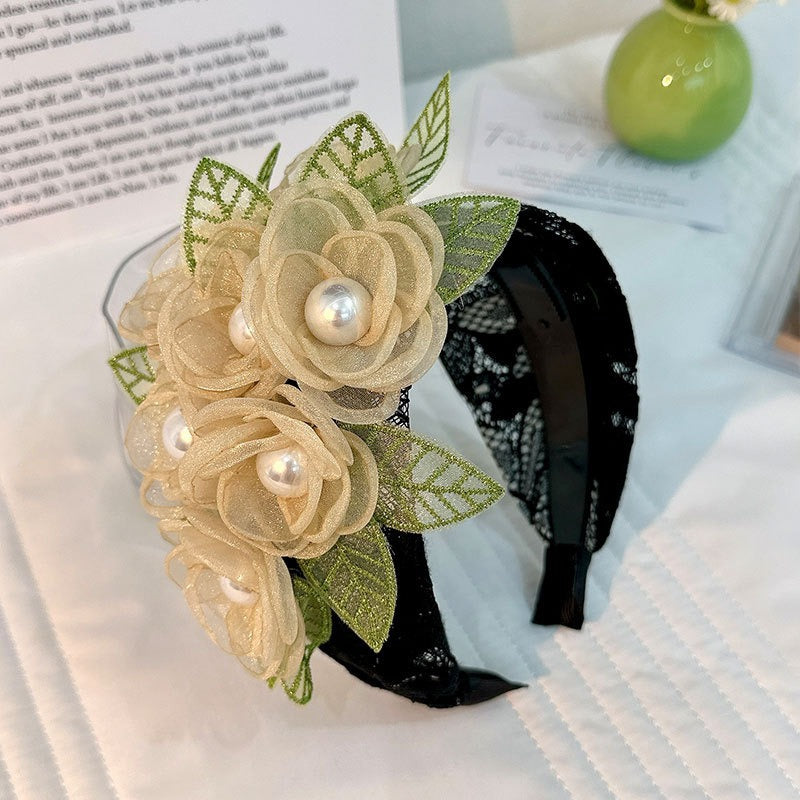 Fashionable handmade fabric exaggerated flower headwear - V.I.P Digital Presence