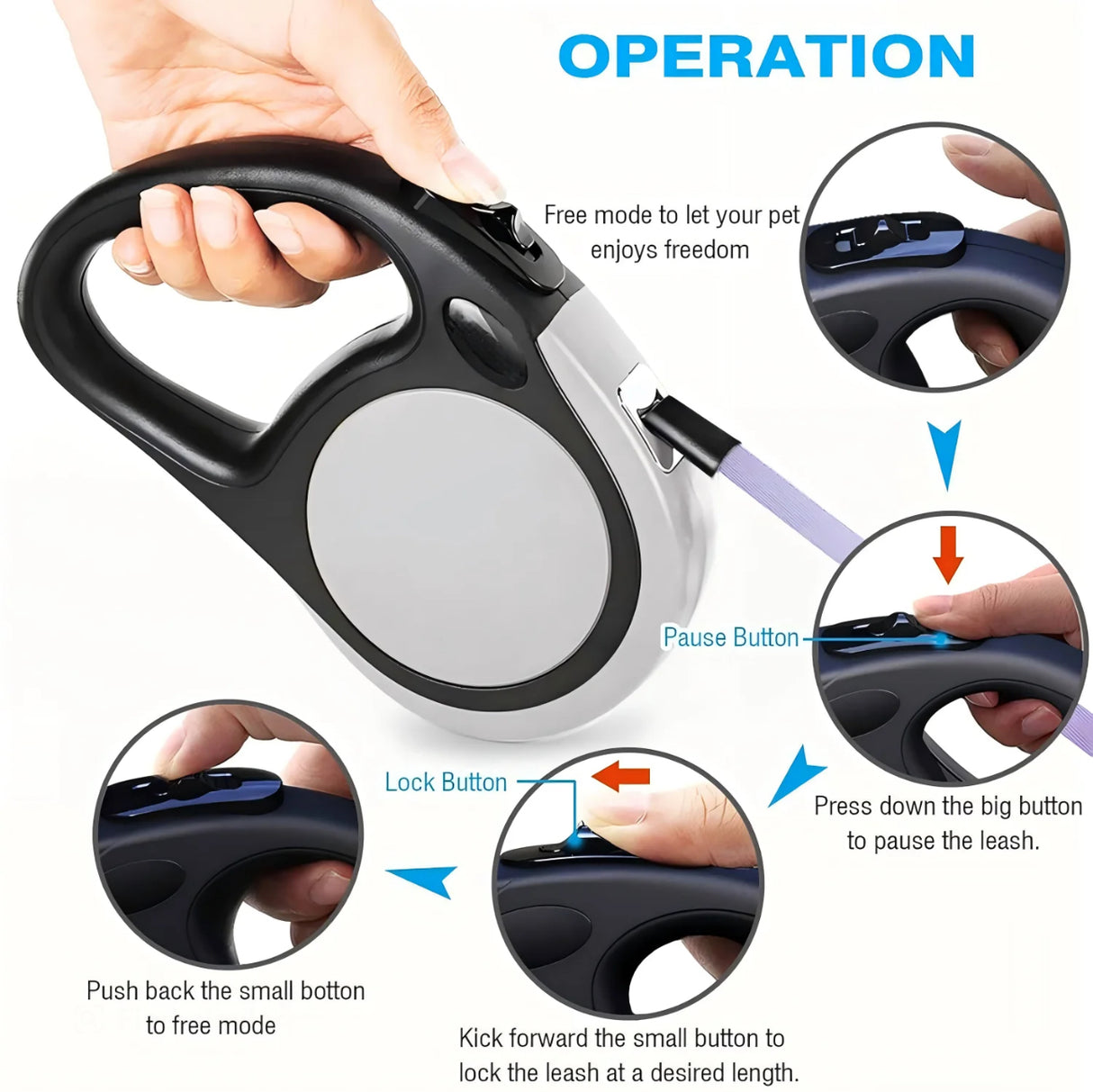 TwinPaw Retract Leash