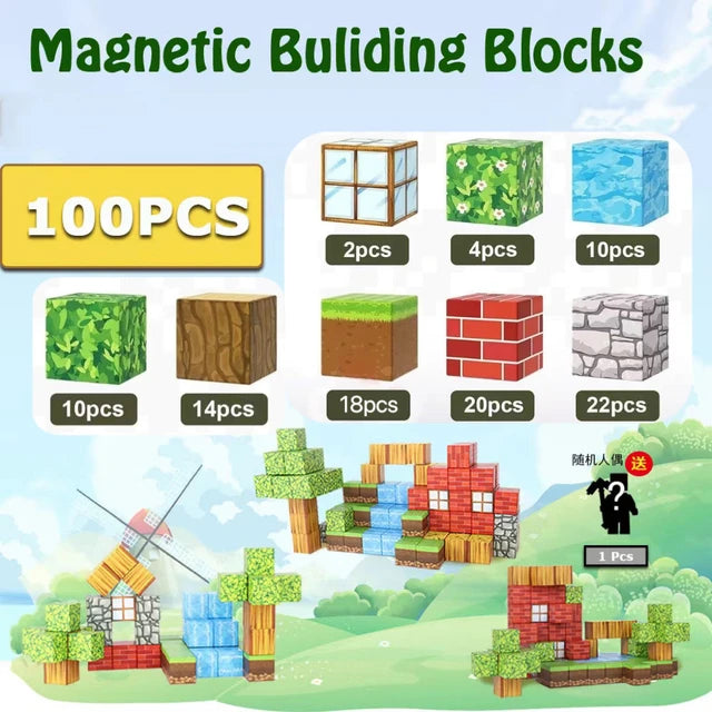 My World Magnetic Building Blocks Assembly Cube Building Magnetic Toys Mini Models Versatile Magnetic Blocks - V.I.P Digital Presence