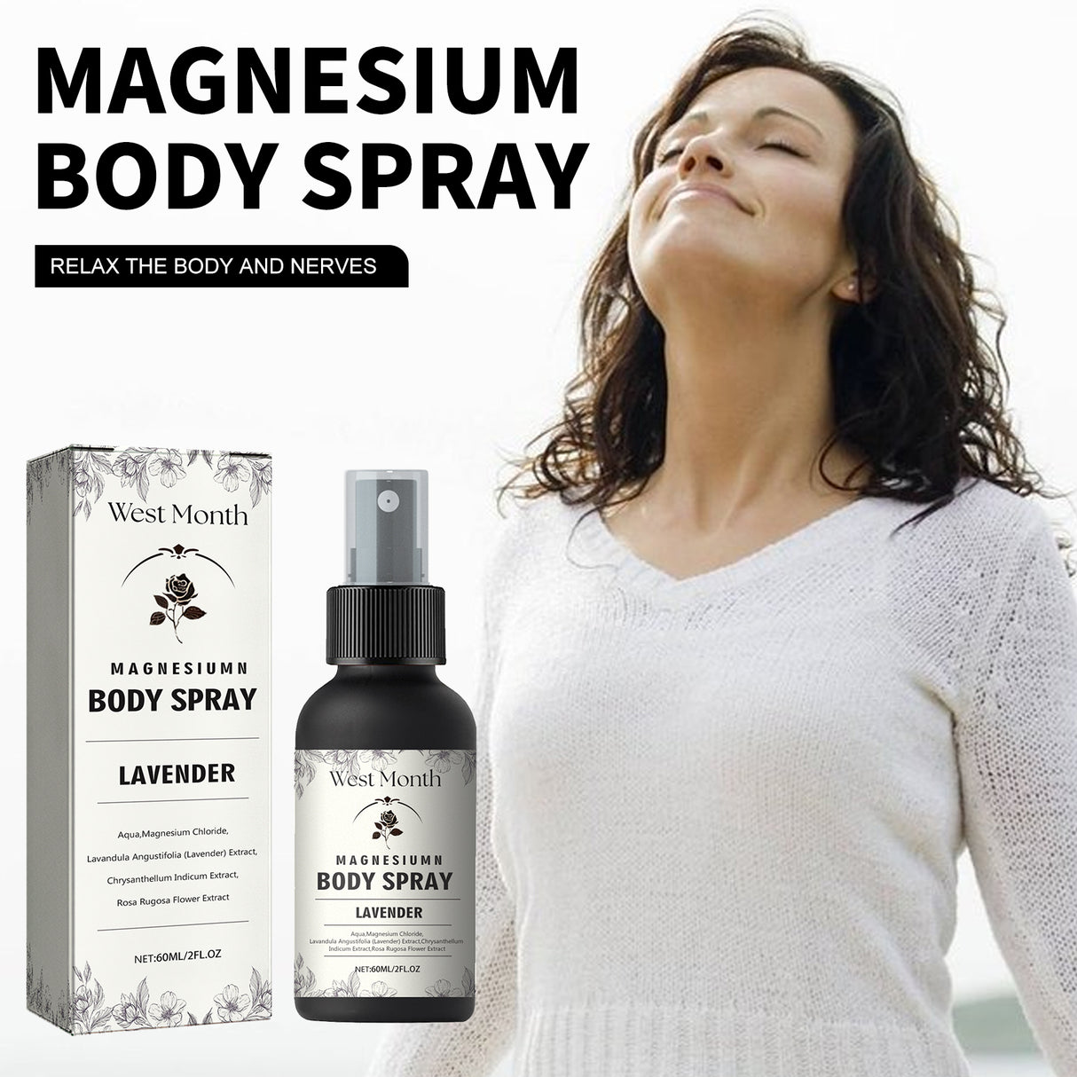 Magnesium Body Spray, Relieve Muscle Tension And Fatigue And Promote Body Relaxation Treatment Spray - V.I.P Digital Presence