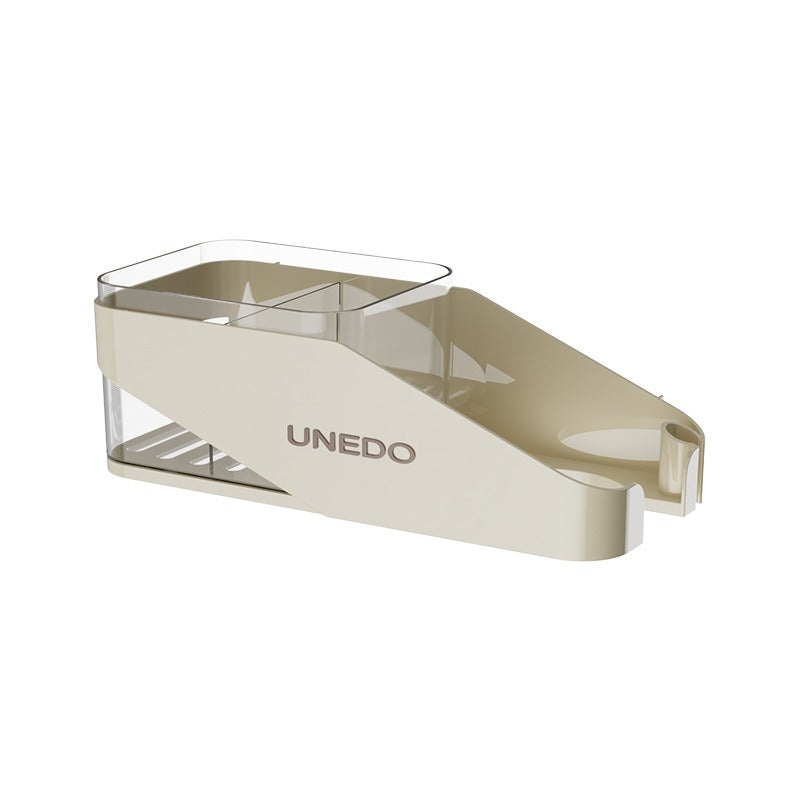 Cream hair dryer storage rack, non perforated wall mounted bathroom hair dryer rack, hair dryer holder, bathroom rack - V.I.P Digital Presence