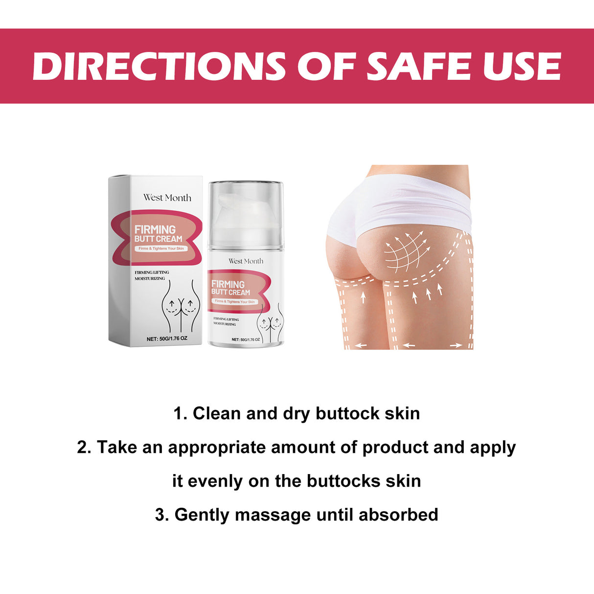 Butt Lift Firming Cream, Firming And Moisturizing Care Peach Butt Highlights Body Lift Cream - V.I.P Digital Presence