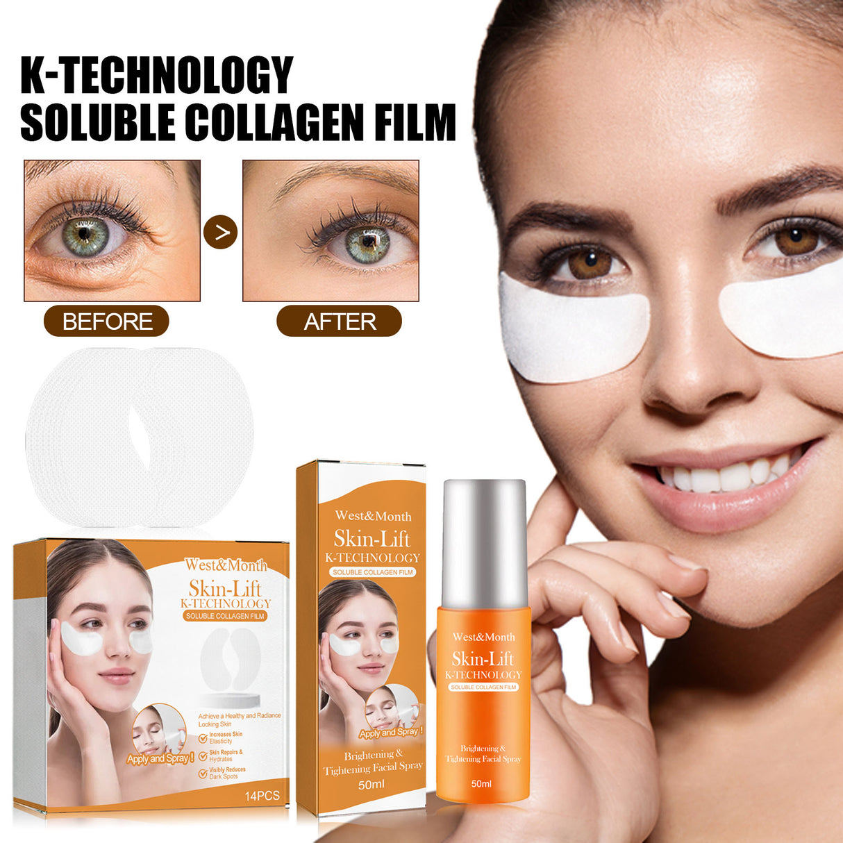 Collagen Eye Mask Spray, Anti-Aging Recombination Anti-Wrinkle Hydrating Anti-Aging Spray - V.I.P Digital Presence