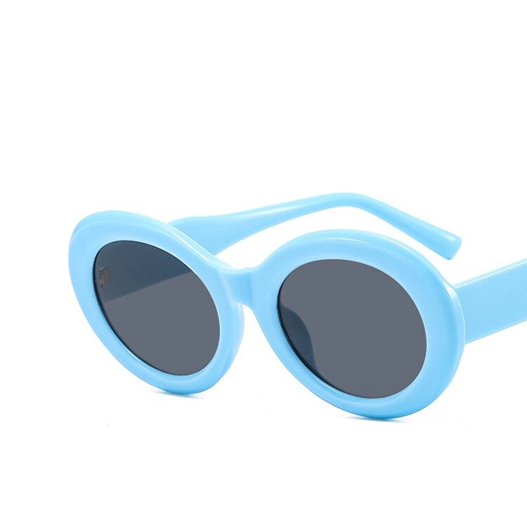 Striped Zebra Oval Sunglasses New Net Red Street Shot Personality Female Hip Hop Sunglasses Trend