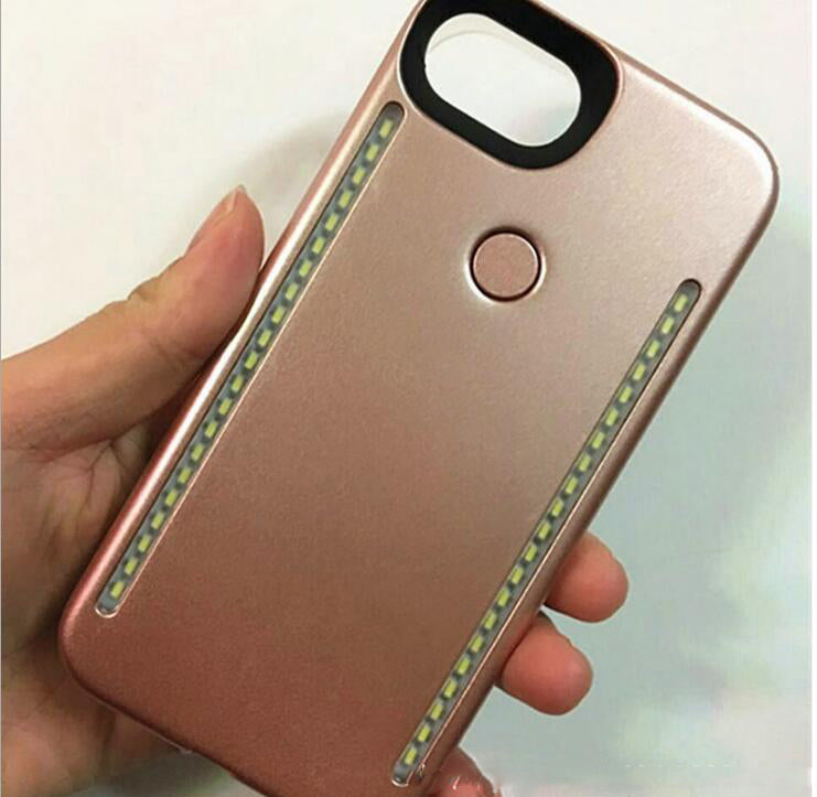 Light Up Duo Case for iPhone X SE 6 7 8 Plus Selfie Luminous Cover with Retail Package - V.I.P Digital Presence