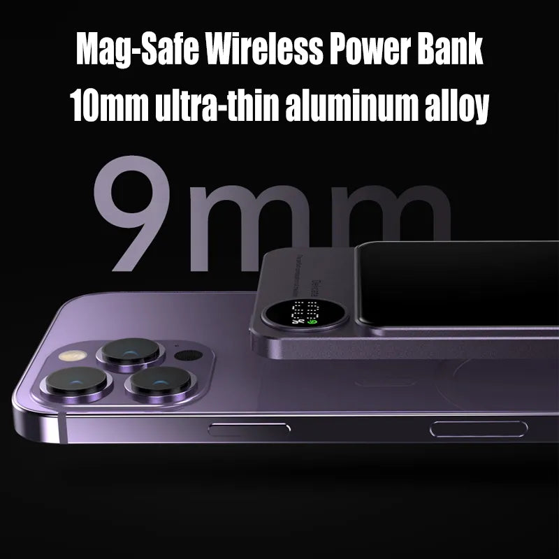 10000mAh Macsafe Magnetic Power Bank PD20W 15W Wireless Fast Charger External Auxiliary Battery Pack For Magsafe iPhone 15 14 13 - V.I.P Digital Presence