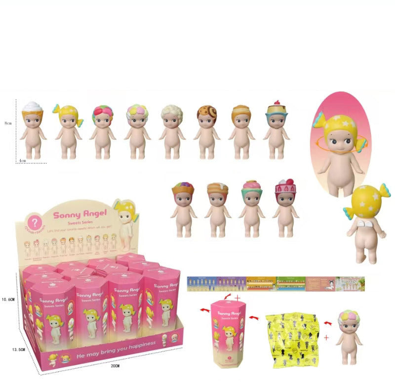 Party Angel Cheek Blind Box Car Ornament Mobile phone Decoration Handmade Anime Doll Finished End Box - V.I.P Digital Presence