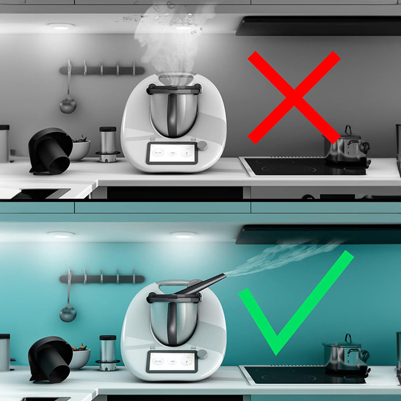 Steam Diverter for Thermomix TM5/TM6 pressure cookers. It's an air - guided, anti - scald steam relief tool for exhaust pipes. - V.I.P Digital Presence