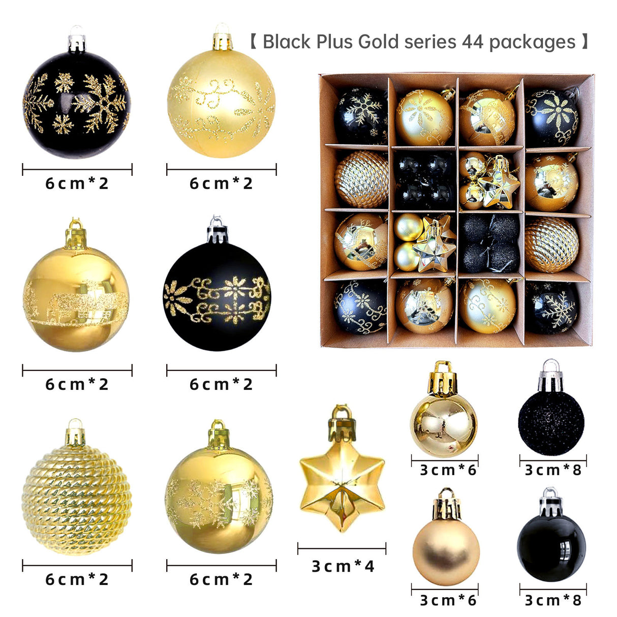 Christmas decoration 6cm electroplated ball plastic ball special-shaped painted Christmas ball gift Christmas tree pendant - V.I.P Digital Presence