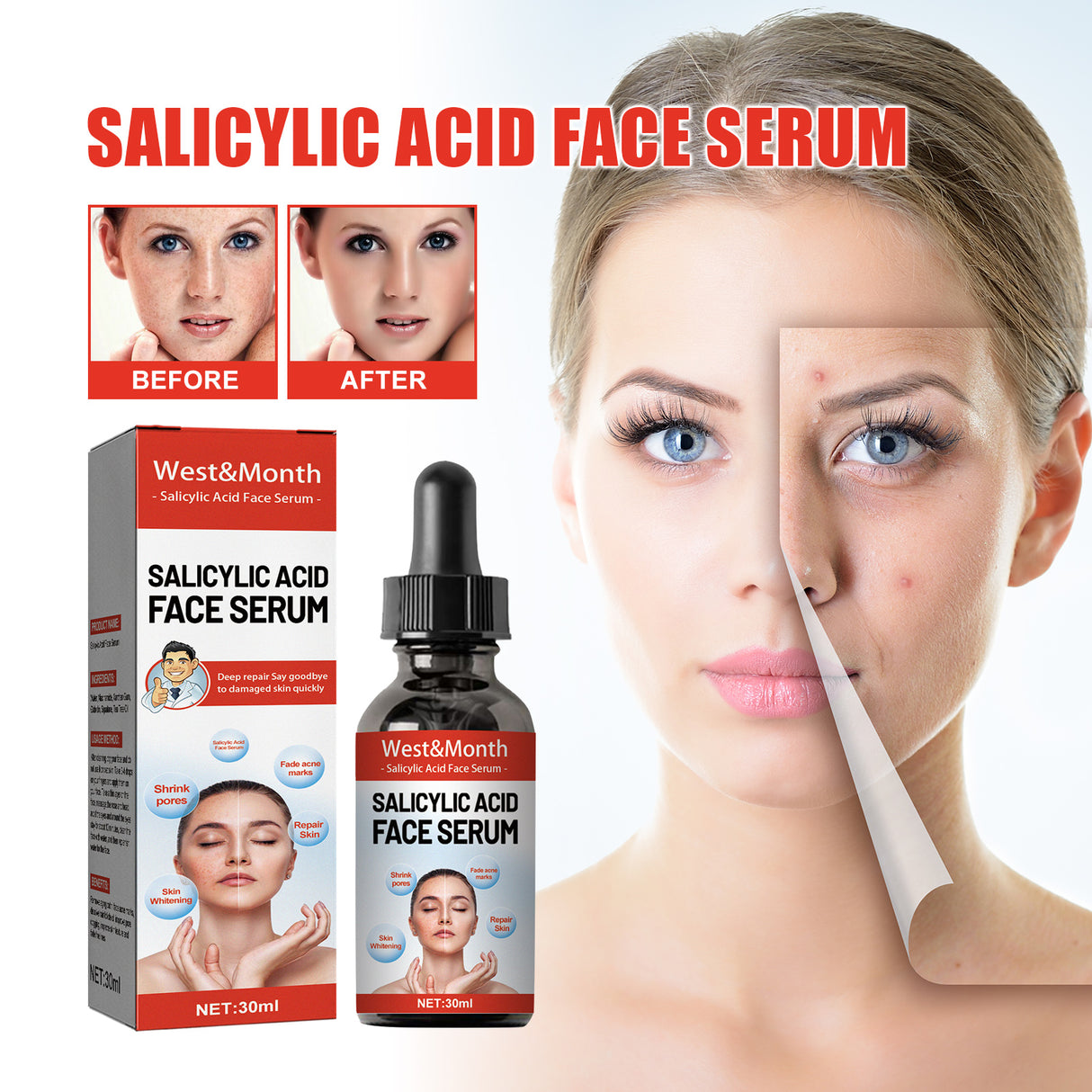 Salicylic Acid Facial Essence Hydrating Repair Improve Skin Care Essence - V.I.P Digital Presence