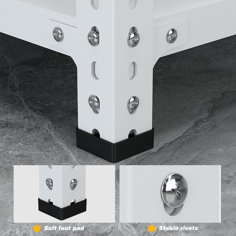 Household storage rack, adjustable display rack, carbon steel storage rack 100cm * 40cm * 180cm, five layers (white) - V.I.P Digital Presence