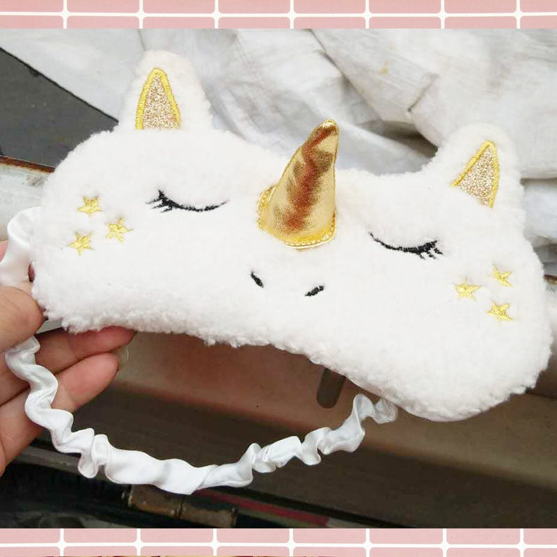 Unicorn Eye Mask Stuffed Toy Sleeping Mask Plush Eye Shade Cover Blindfold Eyeshade Suitable for Travel Home Girlfriend Gift - V.I.P Digital Presence