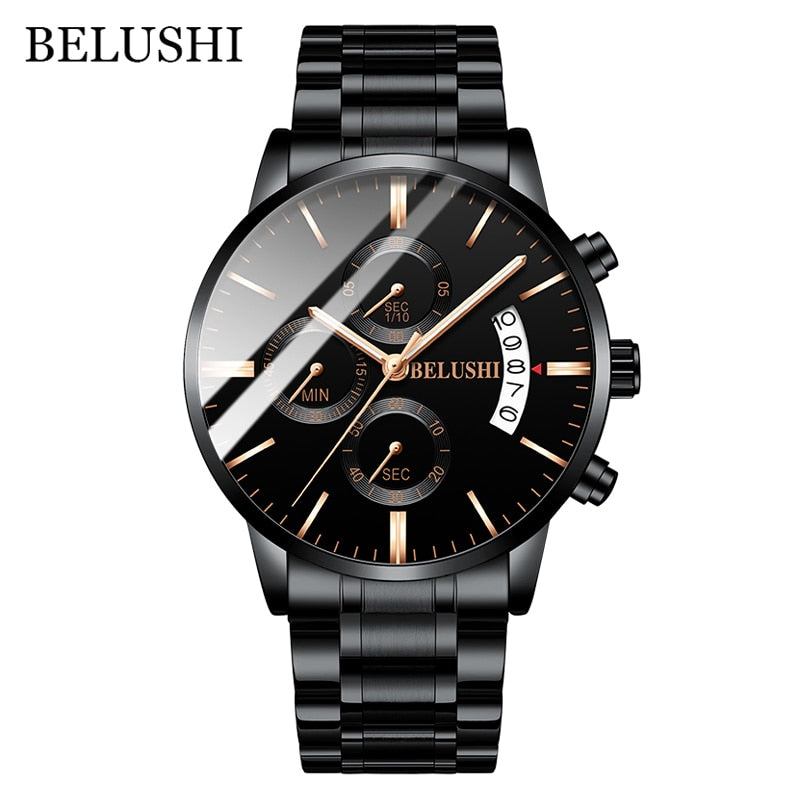 Men's Watch Luxury Brand BELUSHI High-end Man Business Casual Watches Mens Waterproof Sports Quartz Wristwatch relogio masculino - V.I.P Digital Presence
