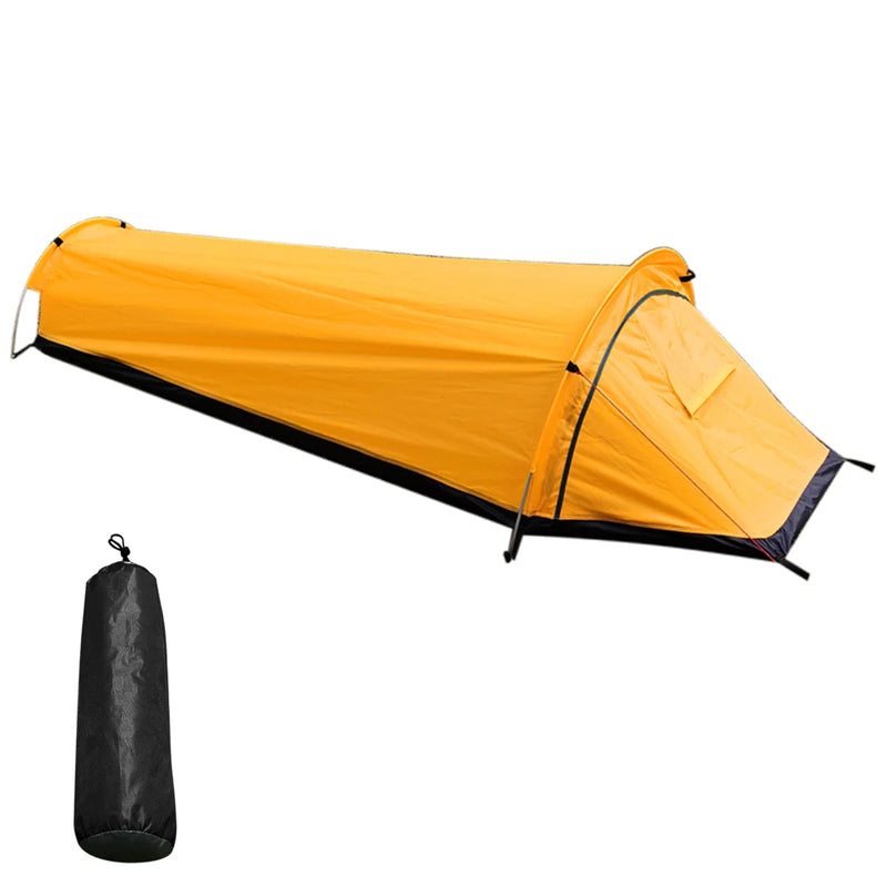 Camping Single Person Tent Ultralight Compact Outdoor Sleeping Bag Tent Larger Space Waterproof Backpacking Tent Cover Hiking - V.I.P Digital Presence