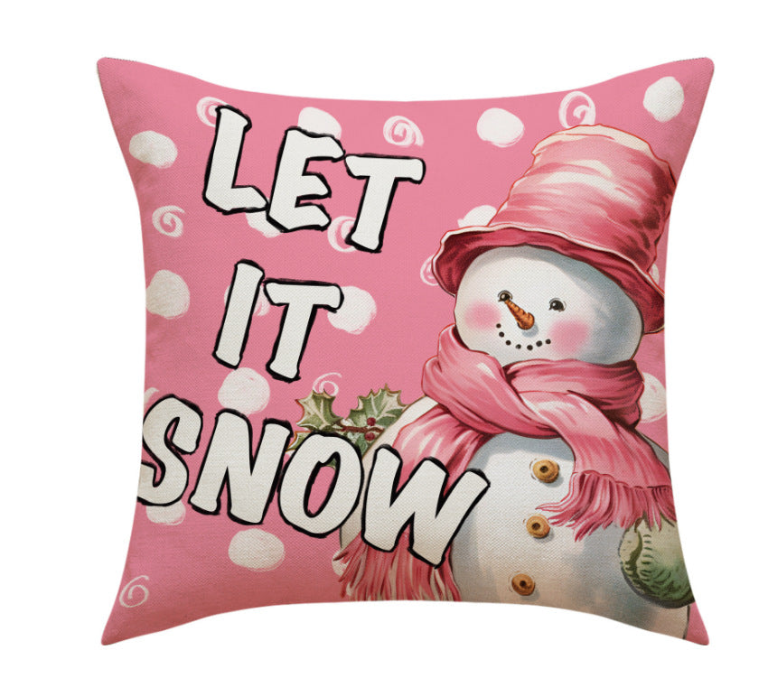 Christmas Pillow, Christmas Day Pillow Cover, Santa Claus Snowman Cushion, Backrest, Bedding Pillow Cover (excluding pillow core) - V.I.P Digital Presence