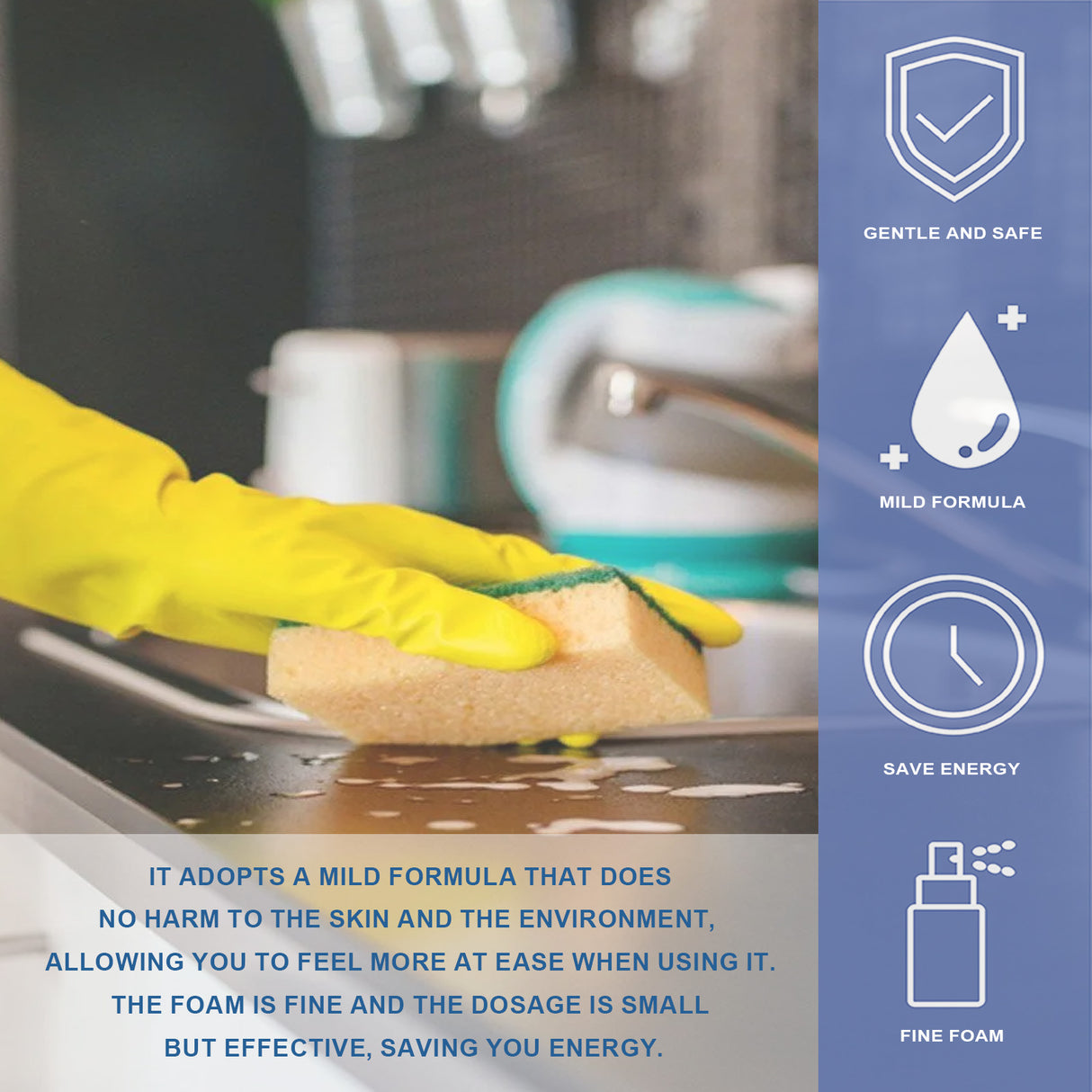 Multi Purpose Cleaning System, Gentle Decontamination Multi-Surface Foam Cleaner For Kitchen Cooktop Cookware - V.I.P Digital Presence