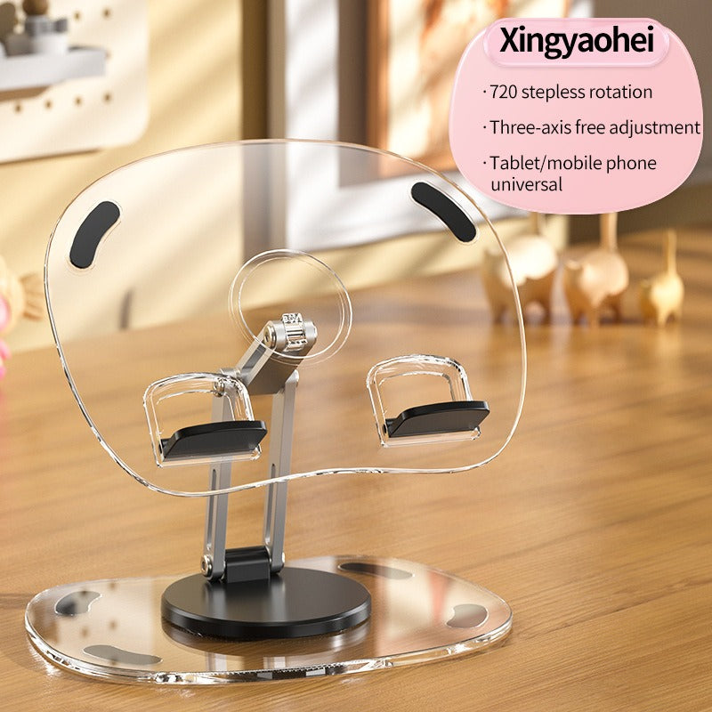 360 degree rotating acrylic tablet stand foldable portable pad stand phone stand desktop - V.I.P Digital Presence