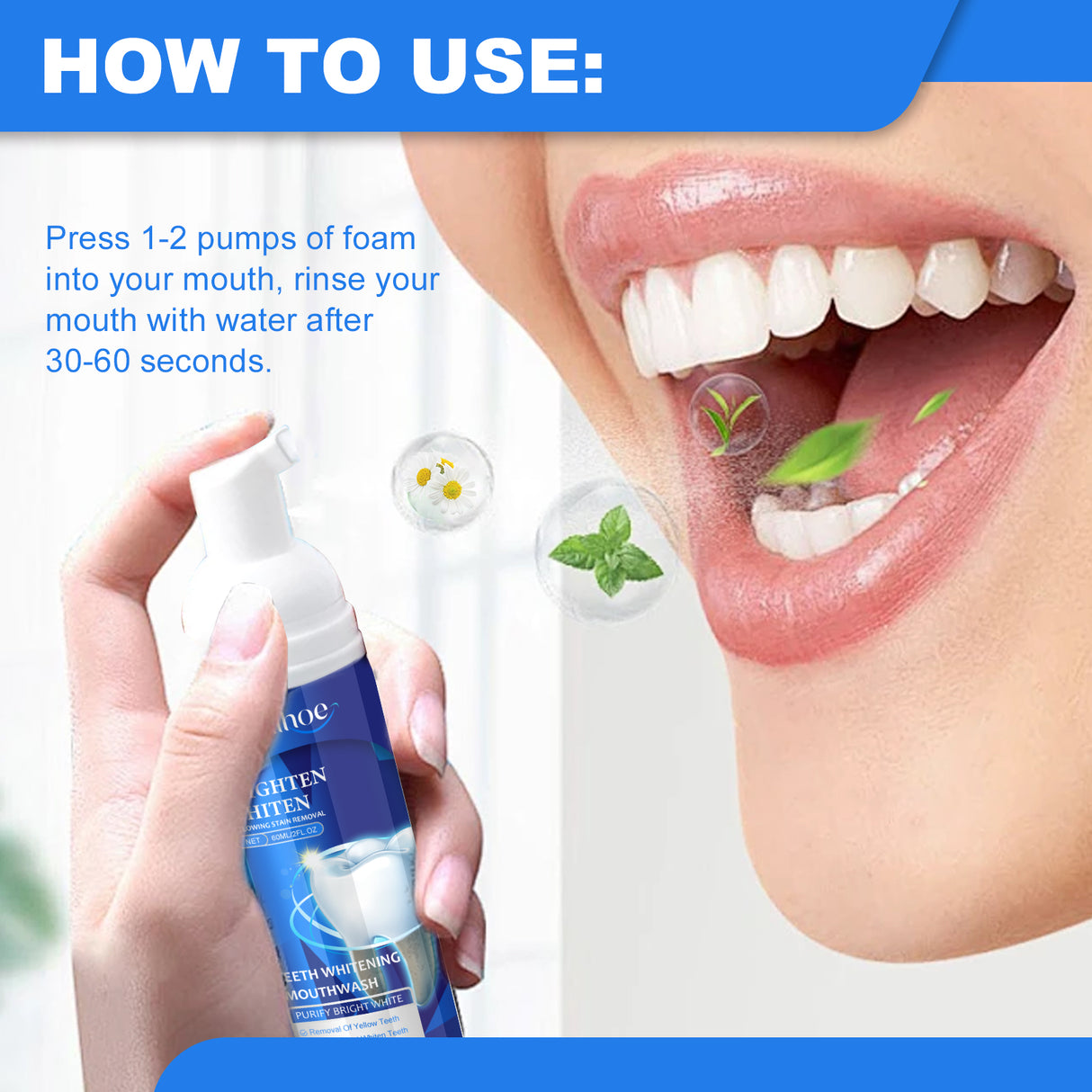 Teeth Whitening Mouthwash, Teeth Cleaning Teeth Yellow Stains Tartar Beauty Teeth Fresh Breath Oral Care - V.I.P Digital Presence