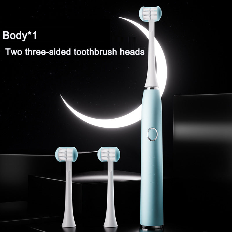 Adult electric toothbrush with three sides rechargeable sonic vibration waterproof electric toothbrush - V.I.P Digital Presence