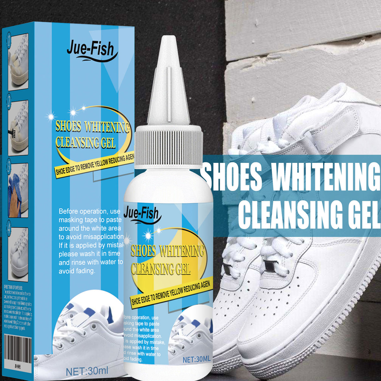 White Shoes Cleaner, White Shoes Strong Stain Removal Decontamination Yellow Whitening Cleaner - V.I.P Digital Presence