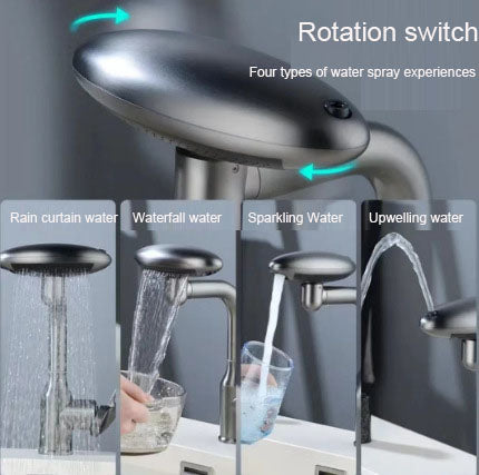 【 Four mold water outlet 】 UFO faucet, washbasin, bathroom universal adjustable bathroom basin faucet - V.I.P Digital Presence