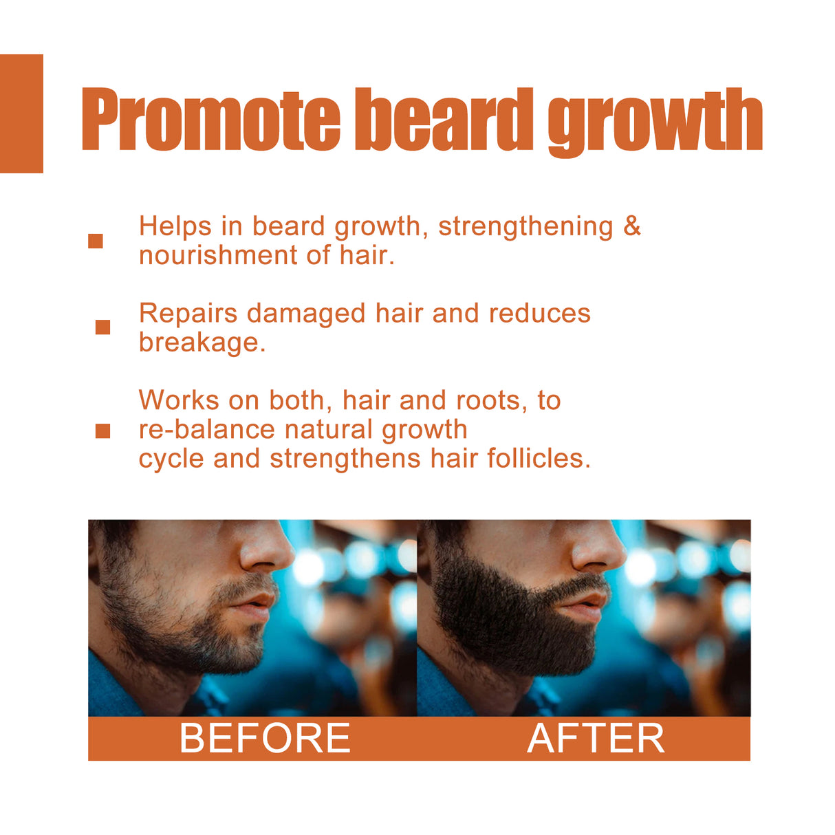 Beard Growth Care Oil Strong And Dense Growth Men's Beard Nourishing Care Essential Oil - V.I.P Digital Presence