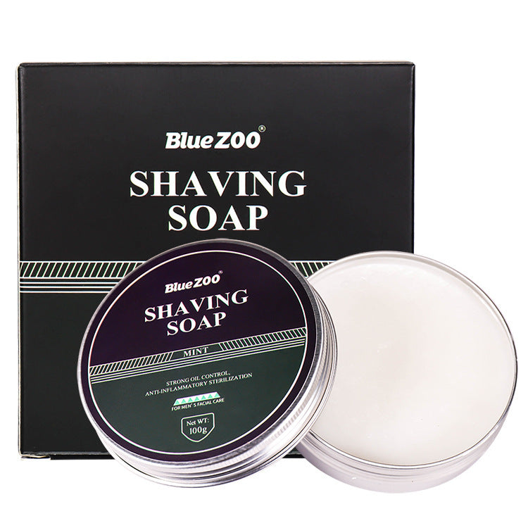 BlueZOO Men's Facial Shave Beard Shaving Foaming Soap Sandalwood Scented Mint - V.I.P Digital Presence