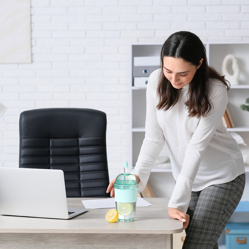 630ML straw cup (with lid/straw) – coffee, milk, tea, water, juice; Ins-style, office-friendly - V.I.P Digital Presence