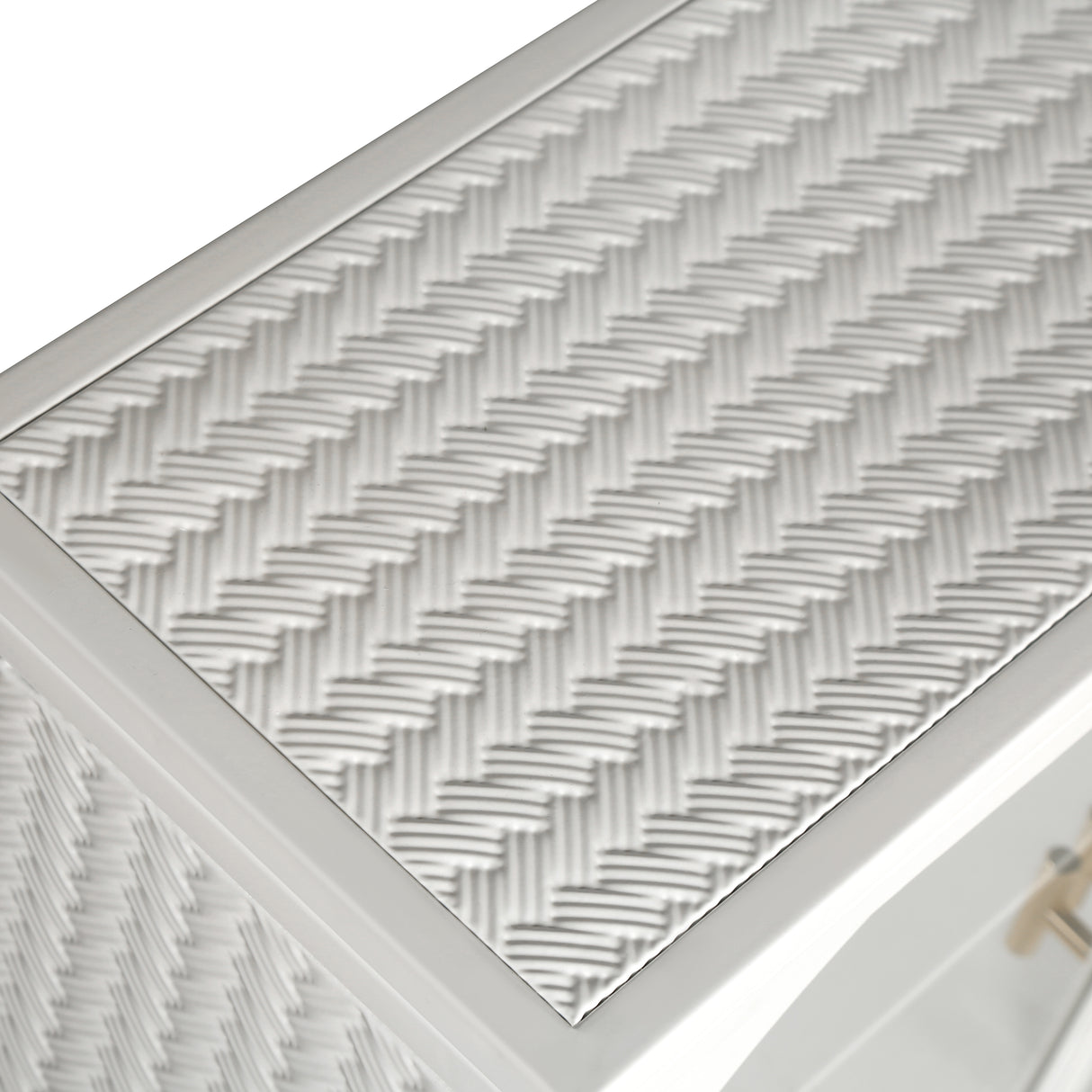 27.56"Glass Doors Modern Two-door Wall Cabinet with Featuring Three-tier Storage White