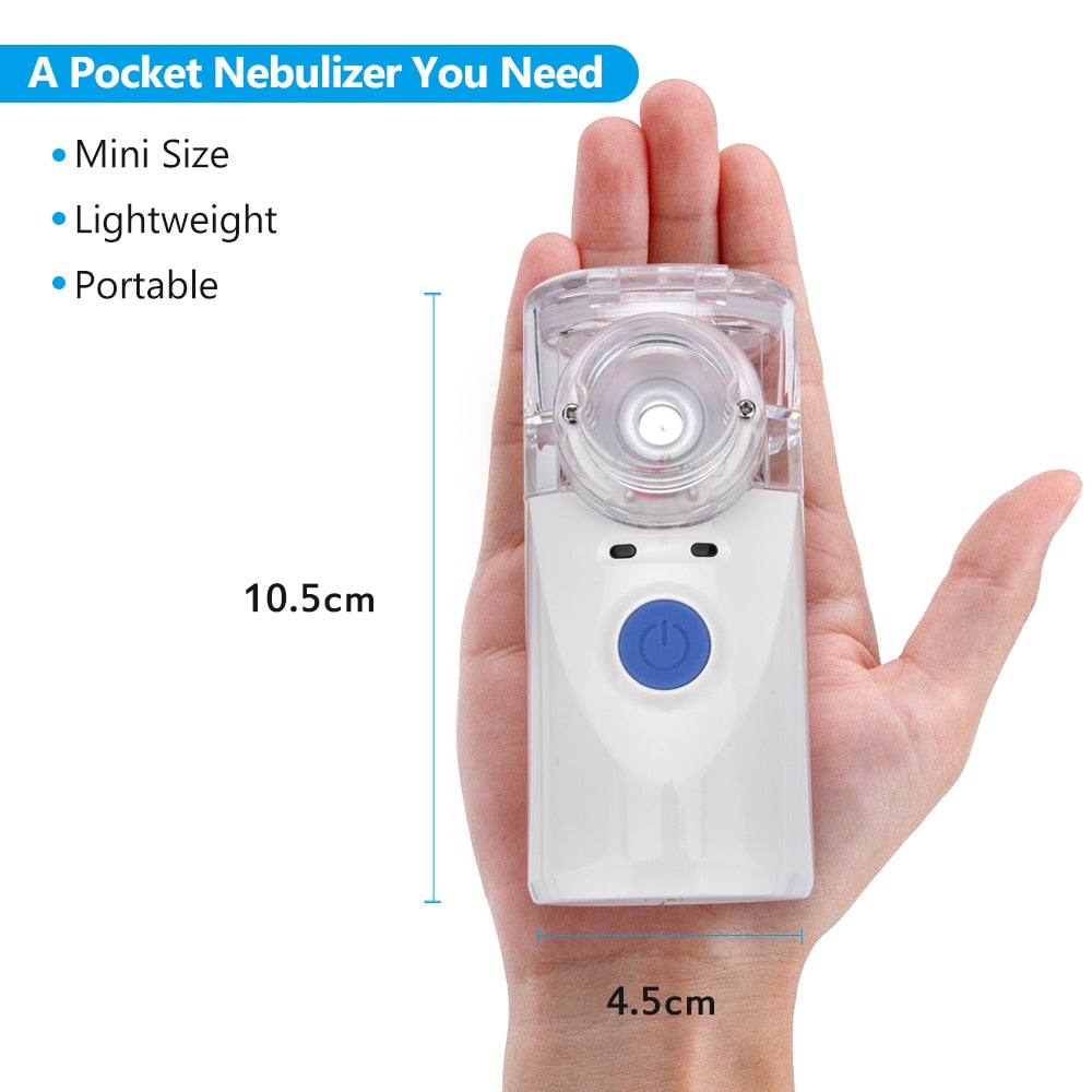 Portable Mesh Nebulizer Silent Ultrasonic Medical Steaming Inhaler USB Charging Adult Kids Respirator Humidifier Health Care - V.I.P Digital Presence