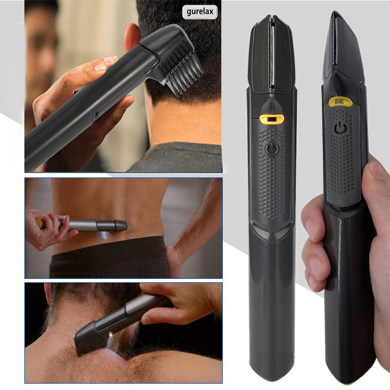 New Electric Back Shaver Men Handheld Haircut Trimmer Long Handle Foldable Shaver - V.I.P Digital Presence