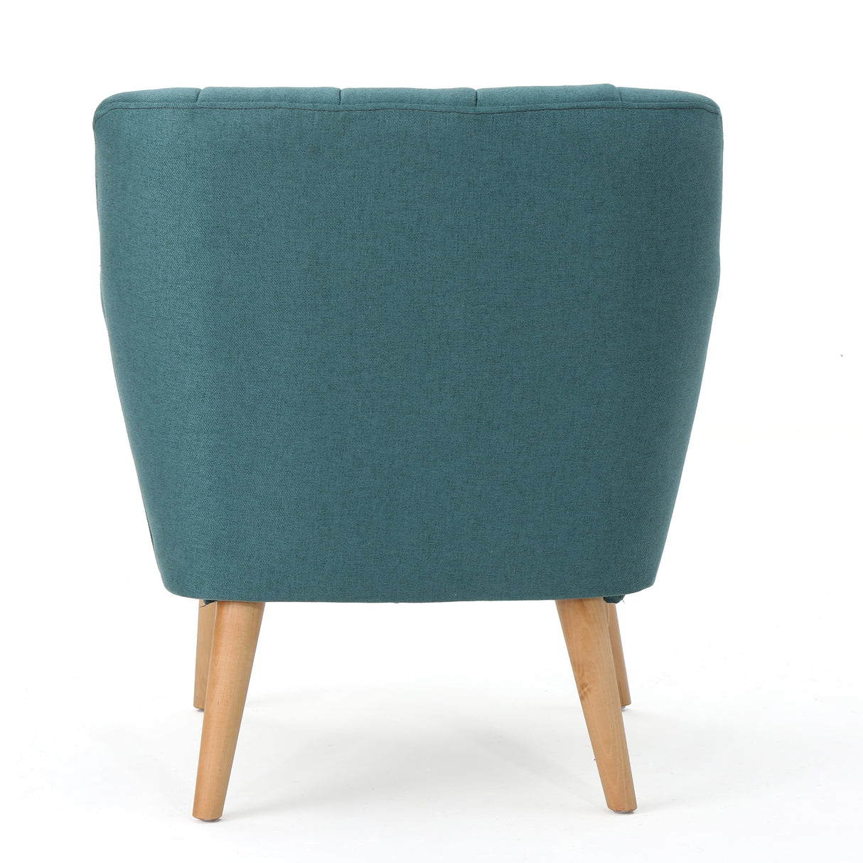 Mid Century Modern Fabric Club Chair, 28.30" W x 27.60" D x 31.50" H, Dark Teal/Natural - V.I.P Digital Presence
