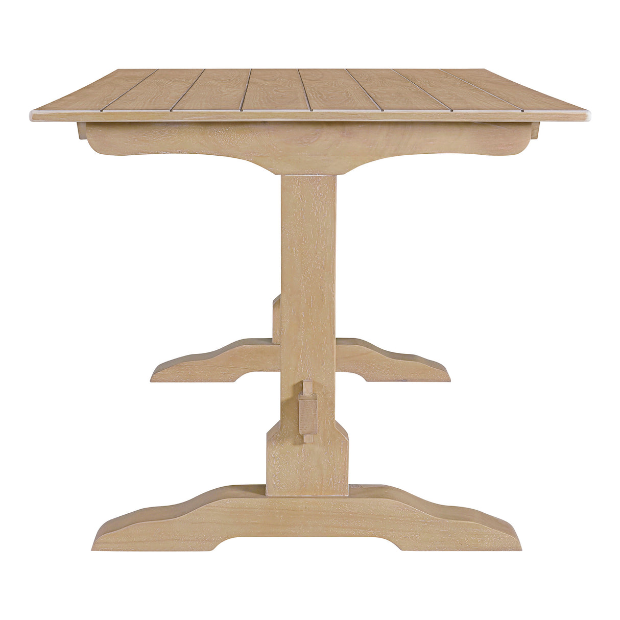 TREXM 3-piece retro dining table, rectangular stand table, and 2 4-person wooden stools (made of natural wood) - V.I.P Digital Presence