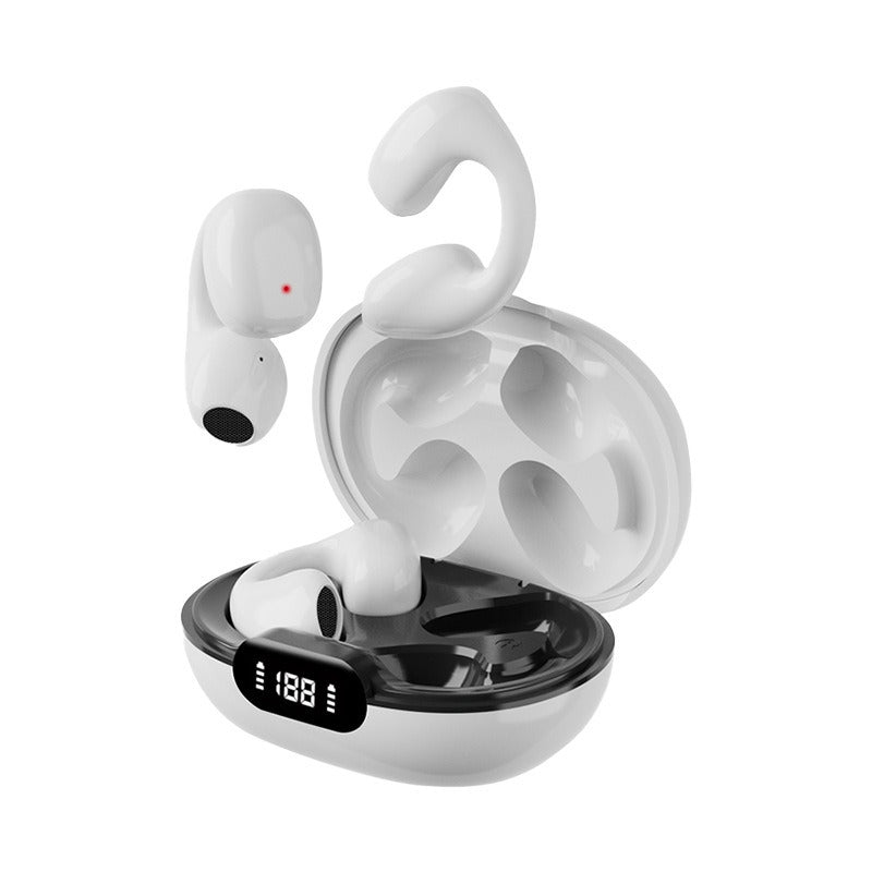 Clip on wireless Bluetooth earphones 5.3 clip on bone conduction sports earphones with ultra long battery life TWS earphones - V.I.P Digital Presence