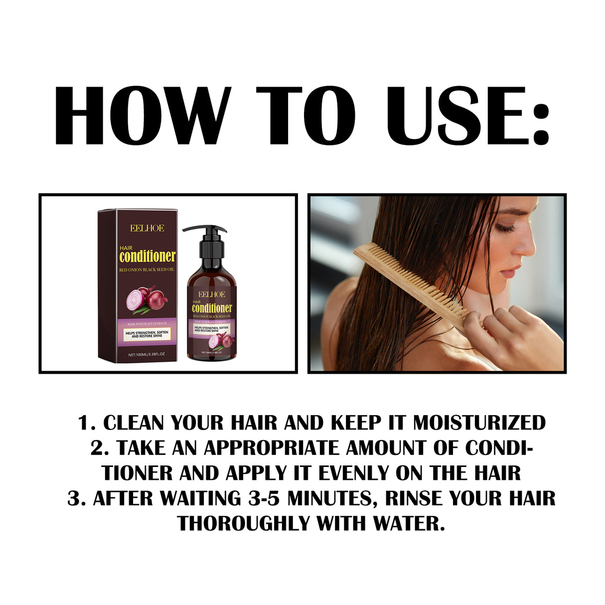 Red Onion Black Seed Oil Hair Conditioner, Nourish The Dry Short-Tempered Smooth And Glossy Hair End Fragrance Conditioner - V.I.P Digital Presence