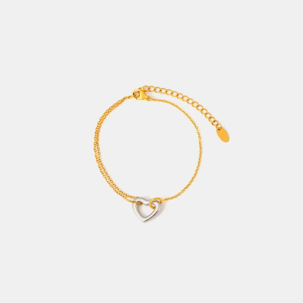 18K Gold-Plated Heart Bracelet - V.I.P Digital Presence