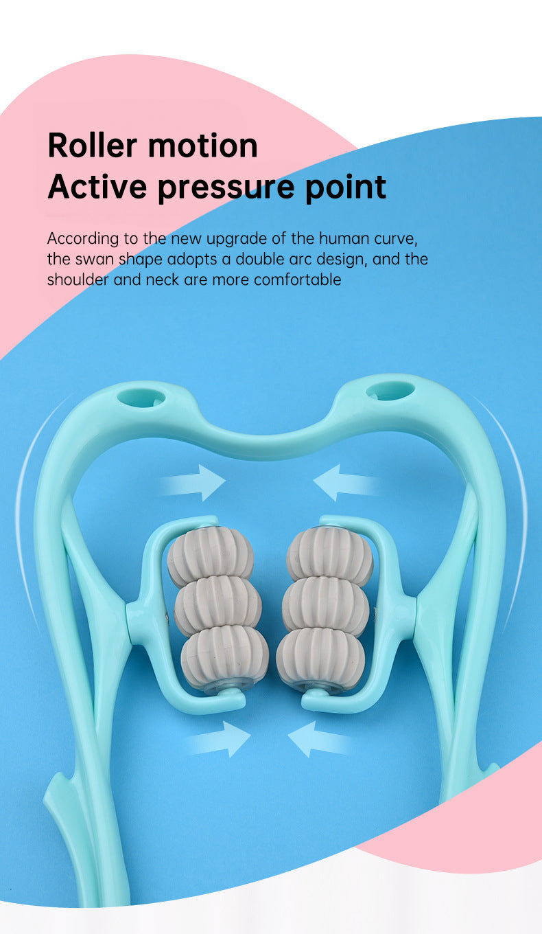 Plastic Pressure Point Therapy Neck Massageador Massagem Relieve Hand Roller Neck Massager for Neck Shoulder Trigger Point - V.I.P Digital Presence