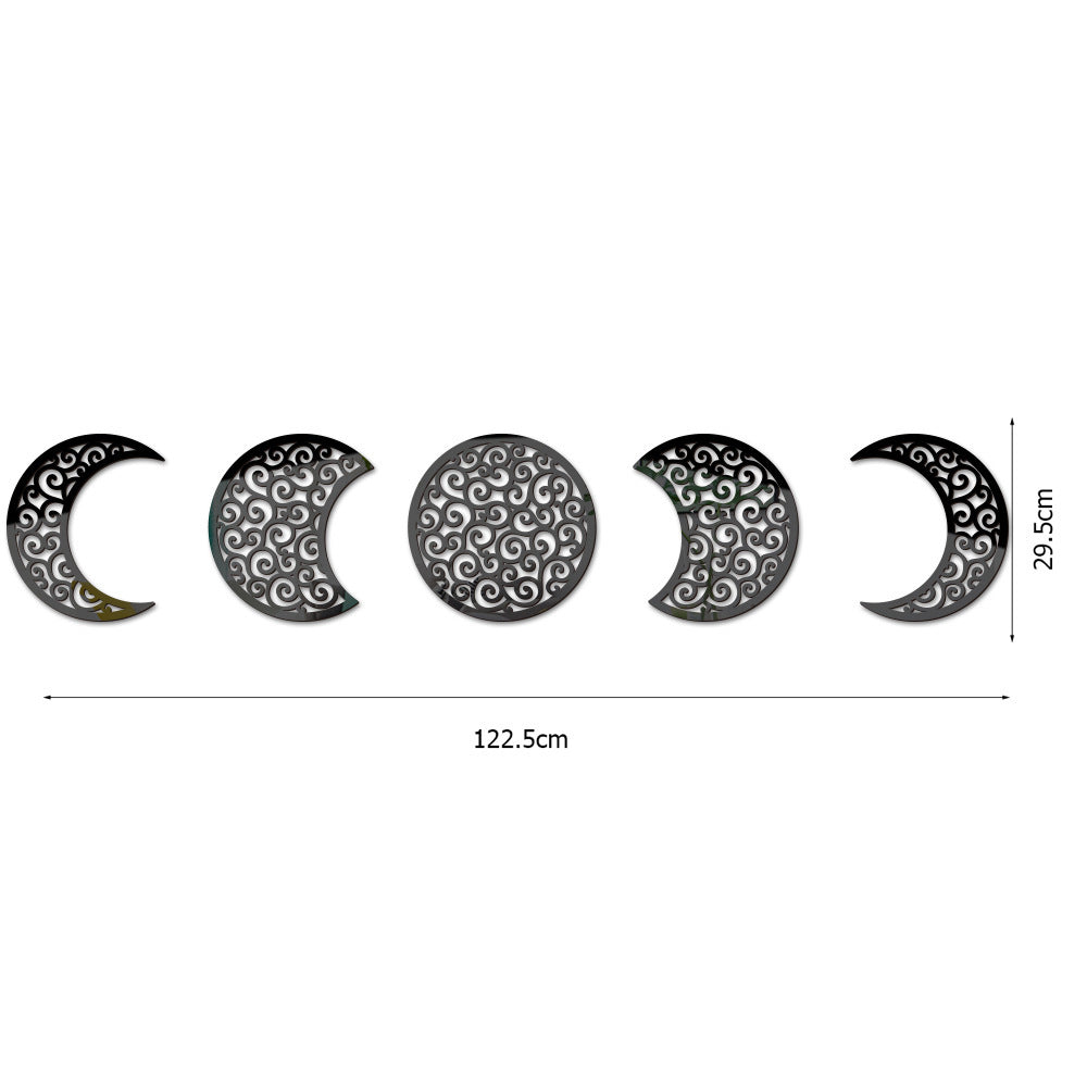 3D Stereoscopic Moon Phase Change Acrylic Mirror Surface Sticker Home Decoration Self-Adhesive Wall Sticker - V.I.P Digital Presence