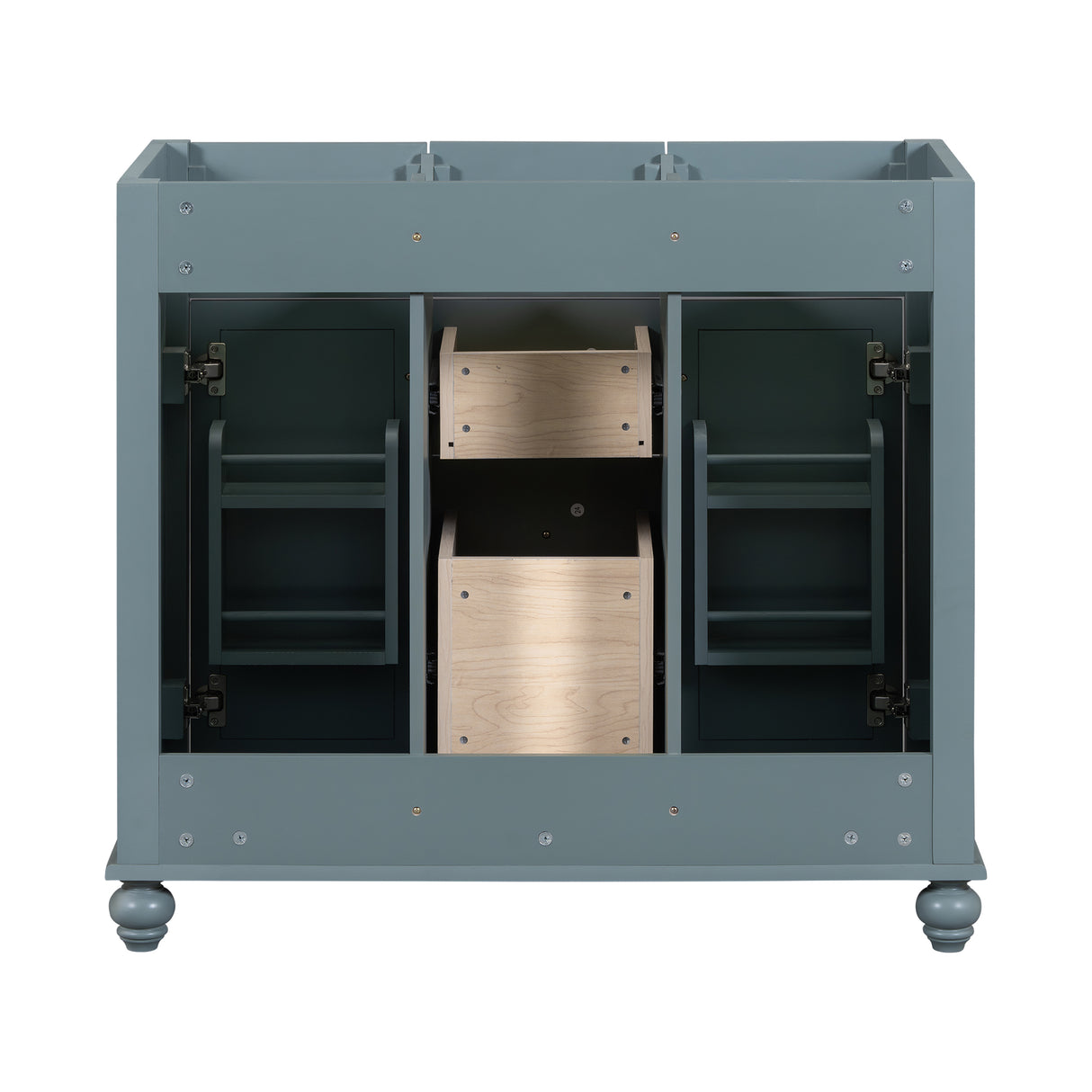 36 "No sink, with 2 drawers and soft closing door, independent makeup rack, bathroom cabinet, blue (excluding sink) - V.I.P Digital Presence