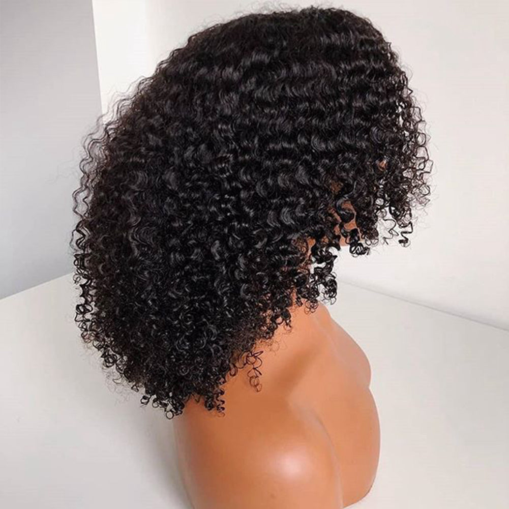 Wig Female Curly Hair Black Small Curly Curly Wig High Temperature Silk Chemical Fiber Front Lace Headgear - V.I.P Digital Presence