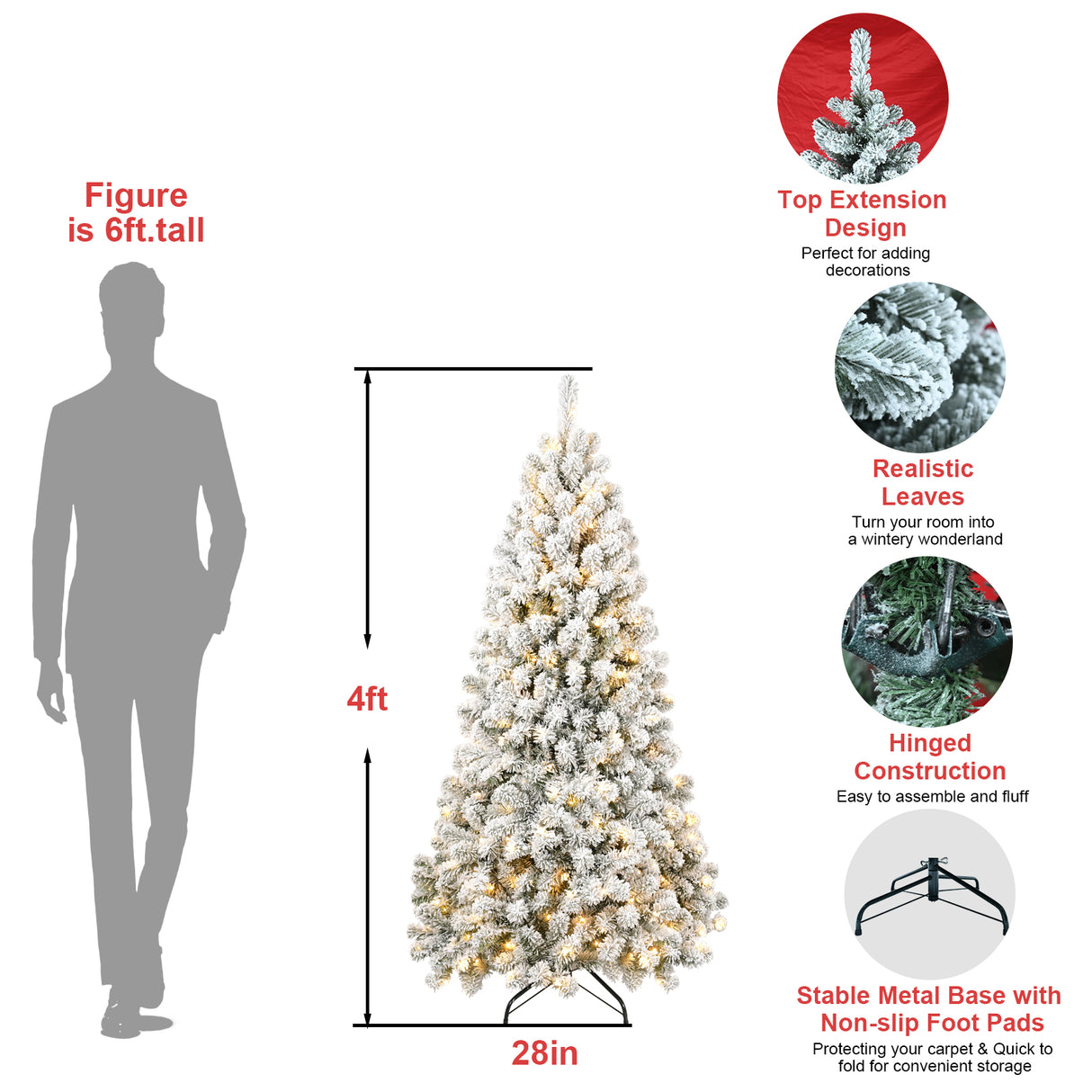 7FT PVC Memory Wire Christmas tree (With Light) - V.I.P Digital Presence