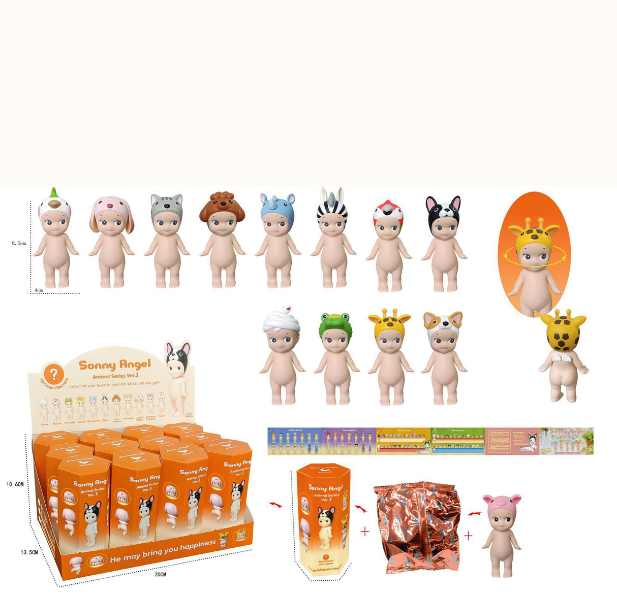 Party Angel Cheek Blind Box Car Ornament Mobile phone Decoration Handmade Anime Doll Finished End Box - V.I.P Digital Presence