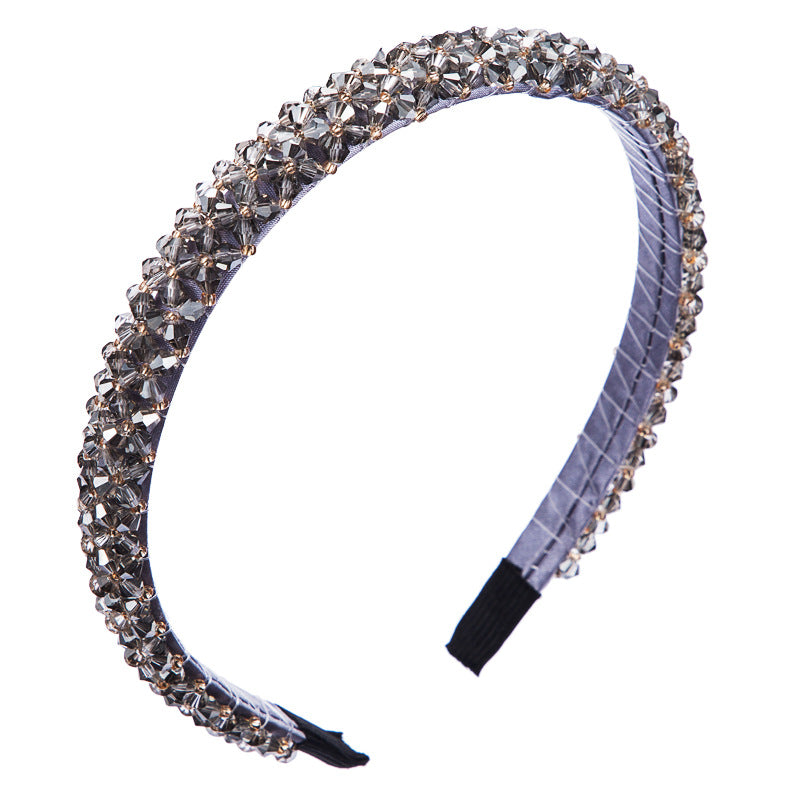 Korean Style Thin Edge Crystal Headband Women's Fashion Super Flash Headband Party Press Hair Accessories - V.I.P Digital Presence