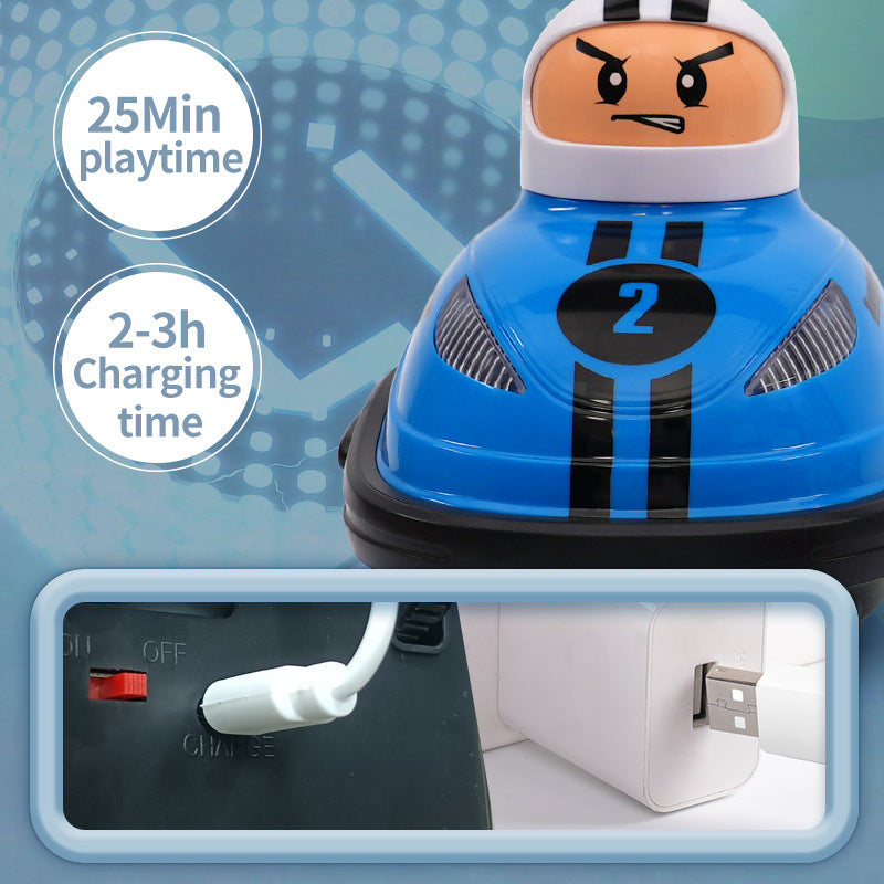 Children's cartoon mini remote control bumper car two player battle drifting catapult kart boy toy